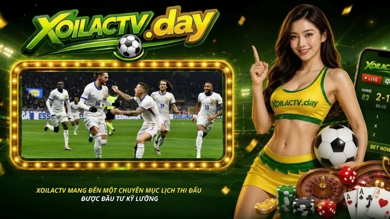 Xoilactv mang đến một chuyên mục lịch thi đấu được đầu tư kỹ lưỡng